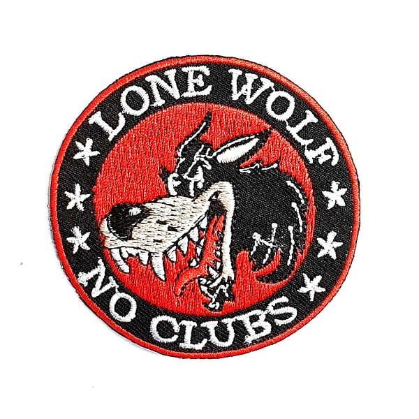 Lone Wolf Biker Vest Embroidered Patch - XMCC